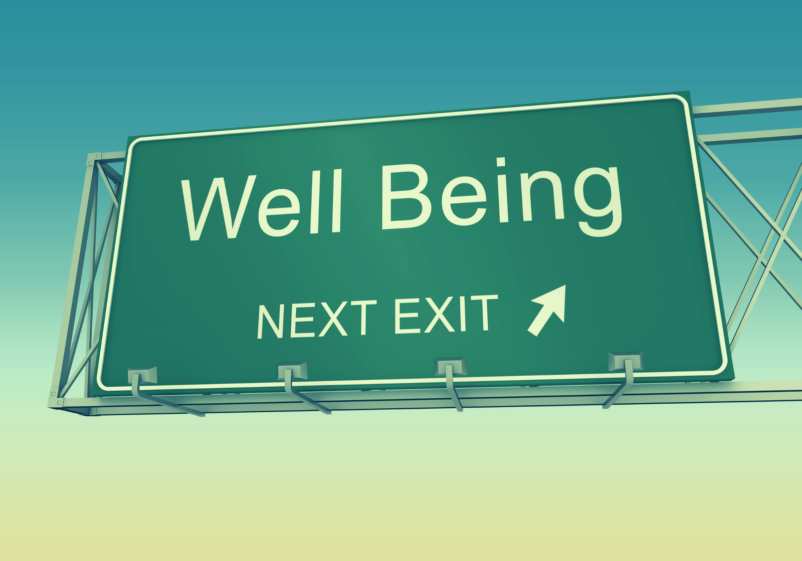 Verkeersbord Well Being Next Exit