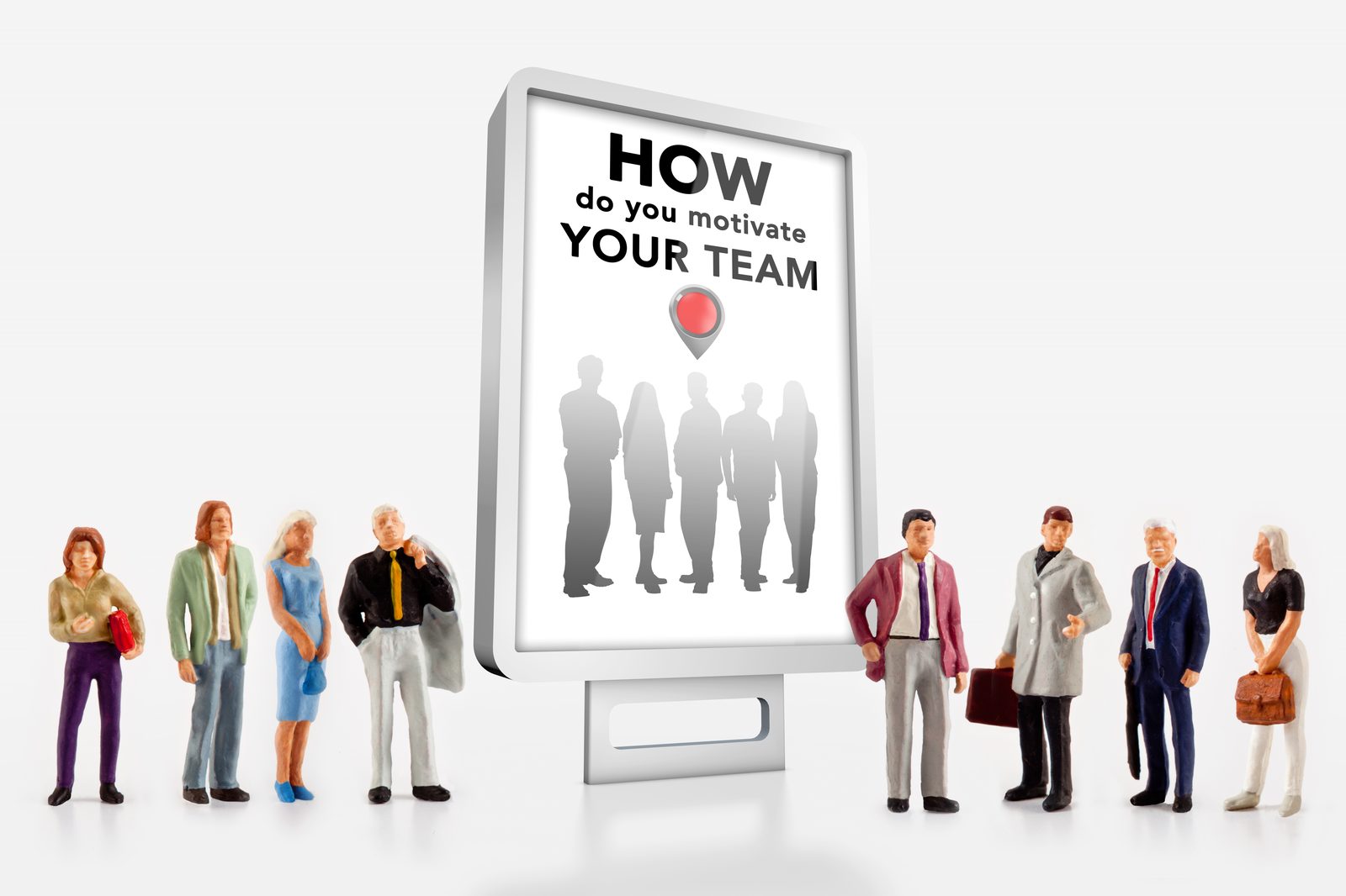Poster met de vraag: how do you motivate your team